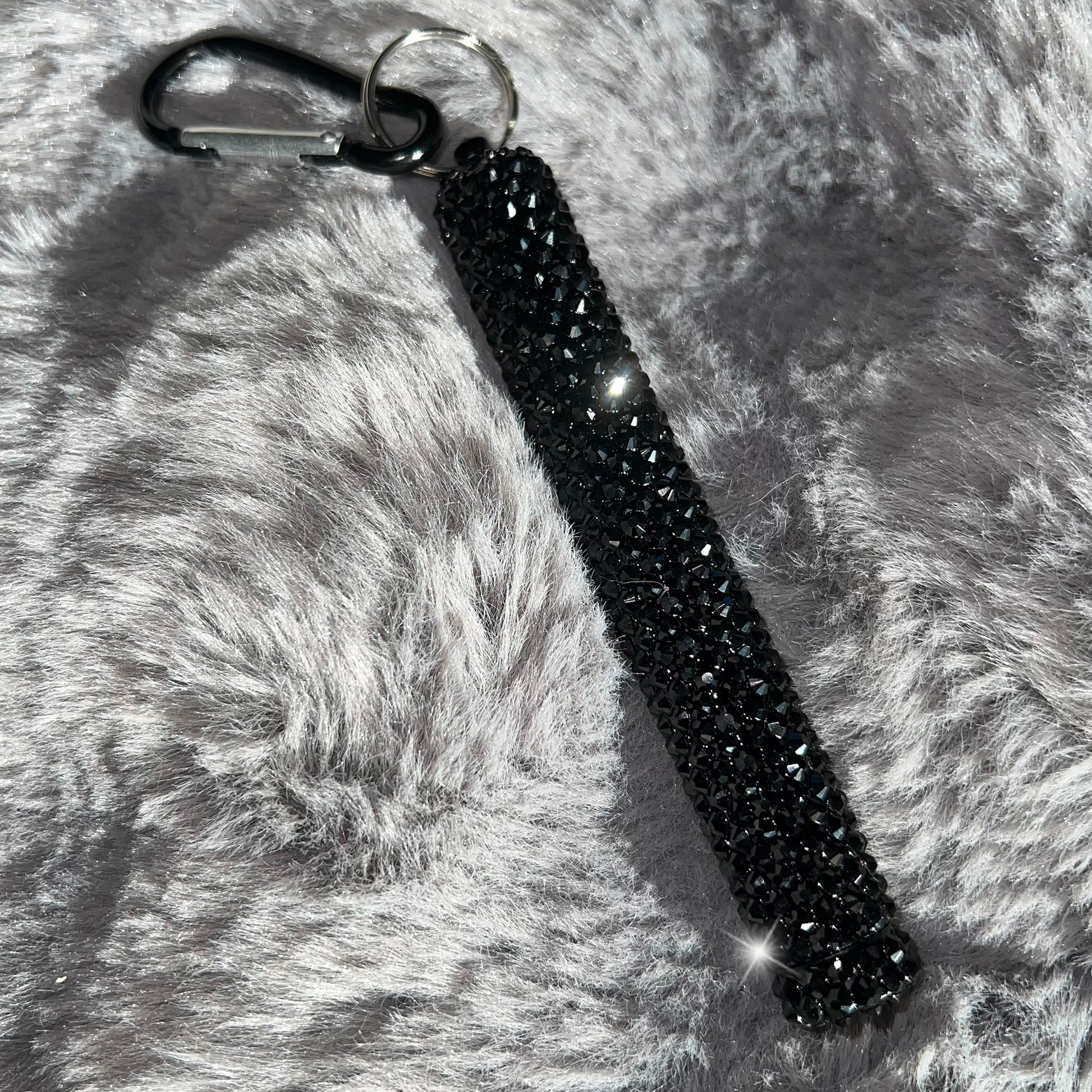 Black Crystal Telescopic Reusable Travel Straw