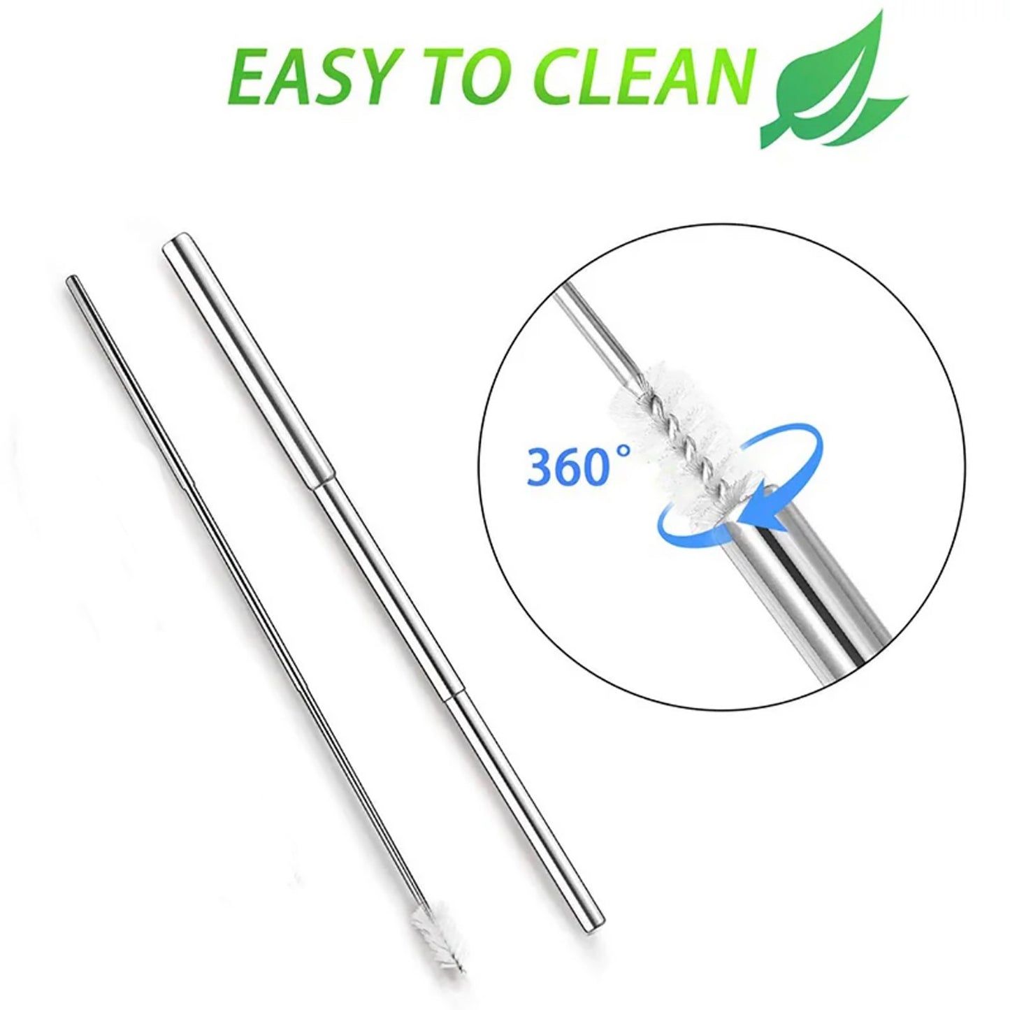 Crystal Telescopic Reusable Travel Straw