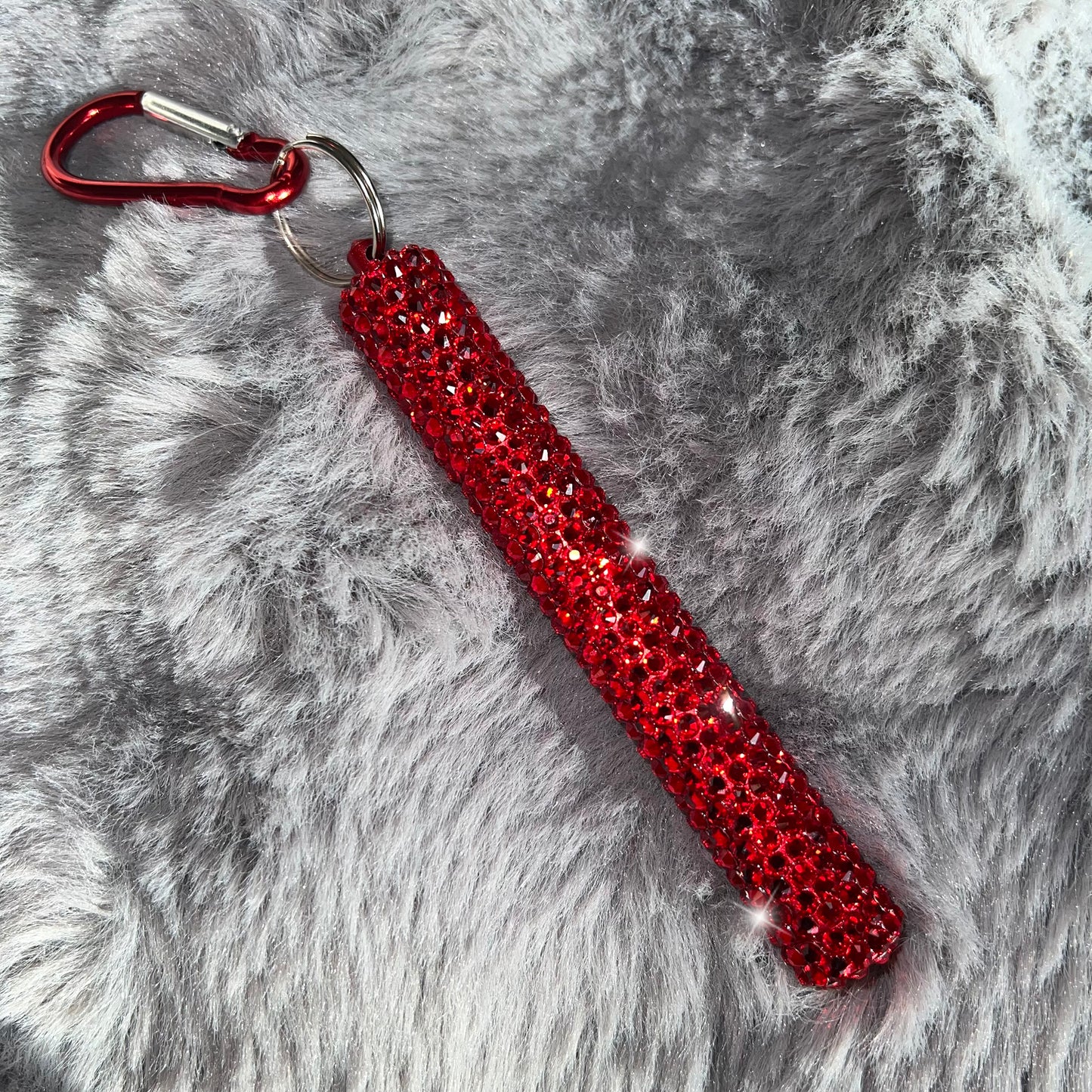 Red Crystal Telescopic Reusable Travel Straw