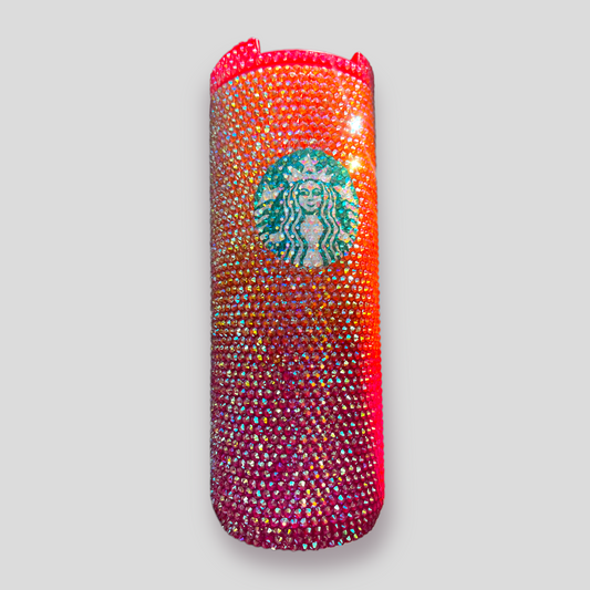 Tumbler Starbucks pink&orange ombre